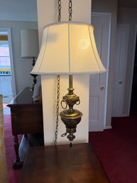 Vintage Brass Hanging Swag Lamp MCM Lighting