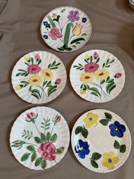 Dish Lot Blue Ridge Southern Floral Plates