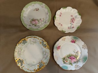 Plates Dishes Floral China Gold Tone Dish