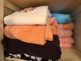 Towel Lot Bath Towels Black Orange Pink