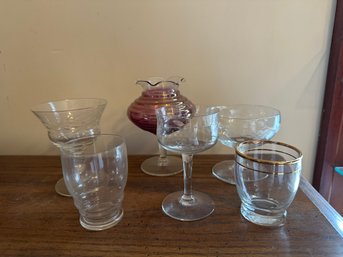 Glassware Mixed Glass Lot Drinking Desert Glass