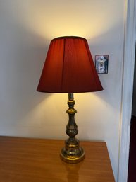 Table Lamp Bronze Brass Lighting With Shade