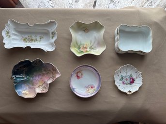 Decorative Dish Lot Germany And Japan Hand Painted