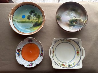 Bowl Dish Lot Noritake Hand Painted Japan