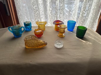 Glass Decor Amber Top Hat Daisy And Button