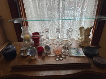 Home Decor Lot Candle Holders Glass Angel