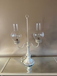 Double Arm Lamp Glass Chimneys Light