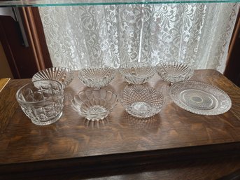 Clear Glass Bowls And Dish Lot Candy Dishes