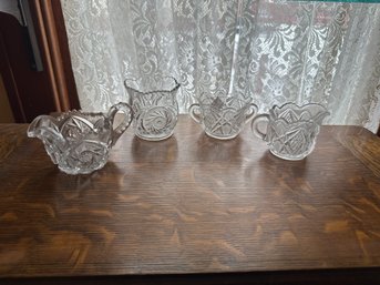 Creamer And Sugar Bowl Lot Clear Dish Glass