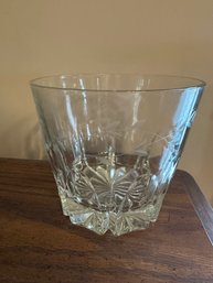 Etched Glass Vase Bowl Ice Bucket Bowl