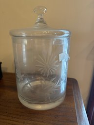 Glass Food Canister Covered Glassware