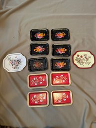 Decorative Metal Trays Floral Mini Trays