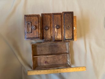 Antique Wood Drawers Decor Box