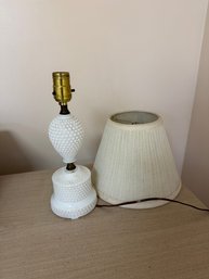 Vanity Milk Glass Hobnail Lamp Table Light With Shade
