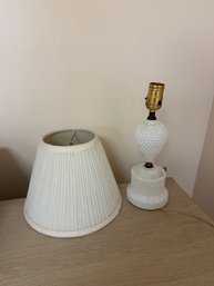 Vanity Milk Glass Hobnail Lamp Table Light With Shade