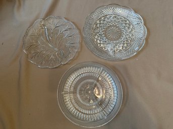 Glass Dishes Relish Serving Plates Leaf Dish