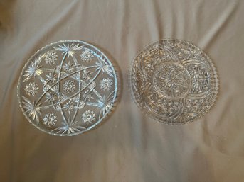 Large Anchor Hocking Glass Dish Lot Of Two Dishes