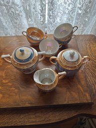 Lusterware Creamer Sugar Bowl Teacups