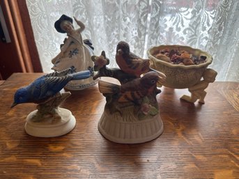 Home Decor Ceramic Birds Angel Dish