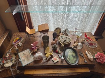 Mixed Decor Brass Heart Box Angels Flowers