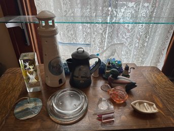 Lighthouse Decor Glass Beads Candle Holders