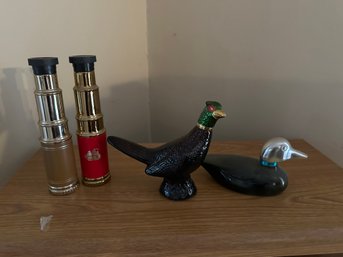Cologne Bottles Ducks And Bird Vintage Bottle