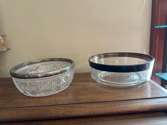 Serving Bowls Silver Tone Rin Salad Dish