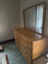 Dresser And Mirror Wood Haywood Wakefield Storage