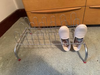 Chrome Shoe Rack Storage Shoes