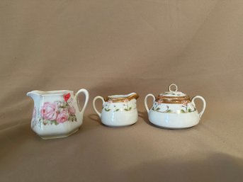 China Creamer And Sugar Dish Bowl Lot Pitcher