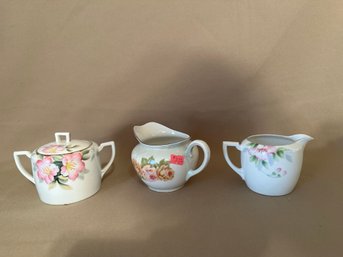 Sugar Dish With Lid And Creamer Serve Ware Lot