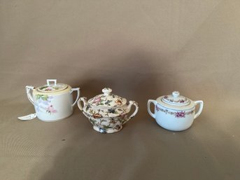 Sugar Dish Lot Bowls With Lids Nippon