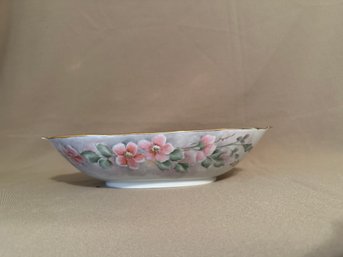 Serving Bowl Painted Floral Dish Germany