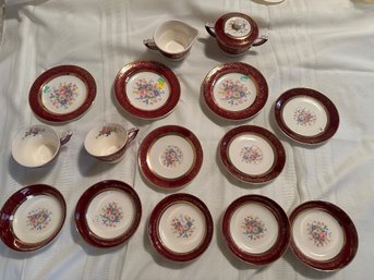 Dish Lot Plates Century Teacup Saucers Gold