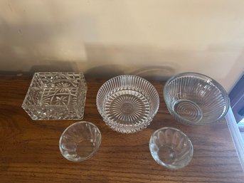 Glass Bowl Lot Candy Dishes Serving Ware