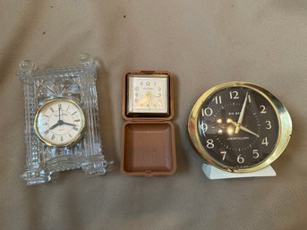 Vintage Clock Lot Table Top Clocks