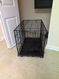 Dog Kennel Black Medium Size With Tray