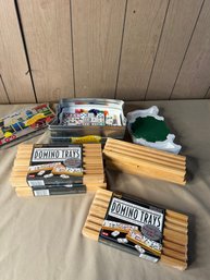 Domino Lot Table Game With Wood Holders
