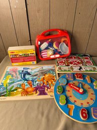 Wood Farm Ocean Puzzle Lot And Doctor Toys Puzzles