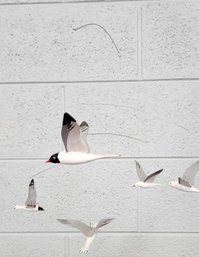 Mid Century Modern Kinetic Seagull Sculpture Mobile.