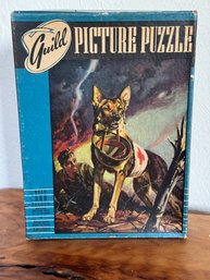 Vintage WWII Picture Puzzle By Guild With Specialty Pieces