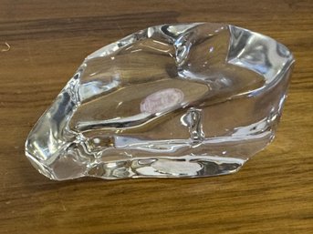 Vintage Fostoria Iceberg Paper Weight With Original Sticker