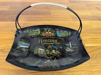 Vintage Montana Souvenir Tray With State Parks And More