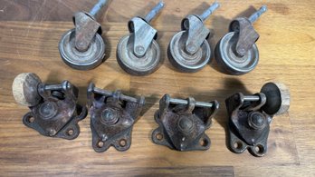 Vintage Metal Wheels And Hardware For Wooden Wheels