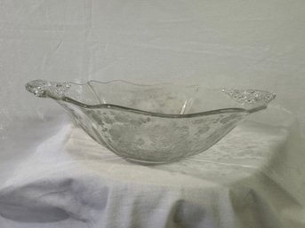 Nice Glass Serving Bowl About 11 Inches