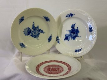 Two Royal Copenhagen Danish Plates With A W German Heinrich