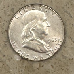 1963 Franklin US Half Dollar Coin  Believed To Be Silver