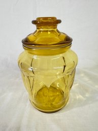 7 Inch Amber Glass Jar