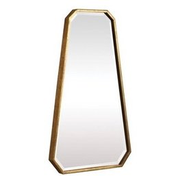 Fabulous Uttermost Gold Leaf Mirror With Geometric Shape 22 W X 36 High 1.75 Deep