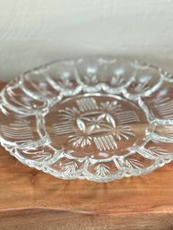 MCM Federal Glass Deviled Egg Platter, Georgetown Pattern Circa 1950s